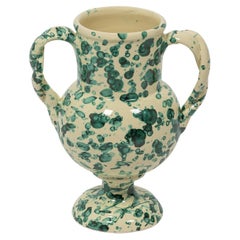 Vaso Splatter Verona, Regular, Giallo e Verde, Ceramica