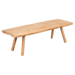 Splay Leg Rustic Slab Wood Coffee Table, Hungary circa 1890