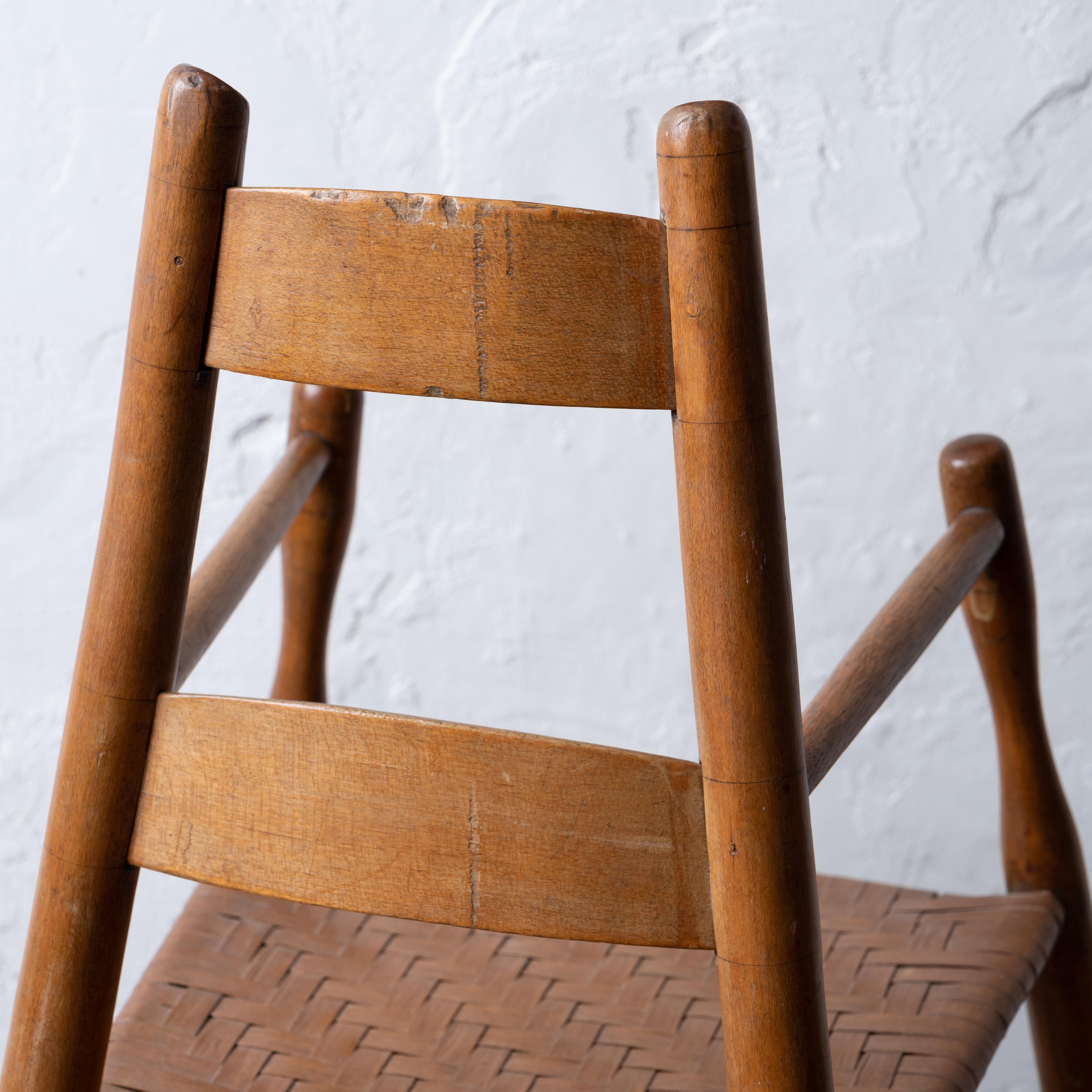 Splayed Ladder-Back High Chair, 19th Century For Sale 6