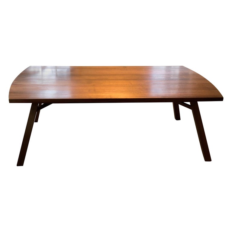 Splayed Leg Dining Table in Quartersawn Walnut For Sale at 1stDibs