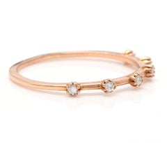 Splendid 0.10 Carat Natural Diamond 14 Karat Solid Rose Gold Ring
