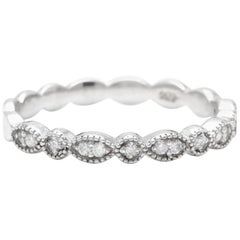Splendido anello con diamante naturale da 0,16 carati in oro bianco massiccio 14 carati