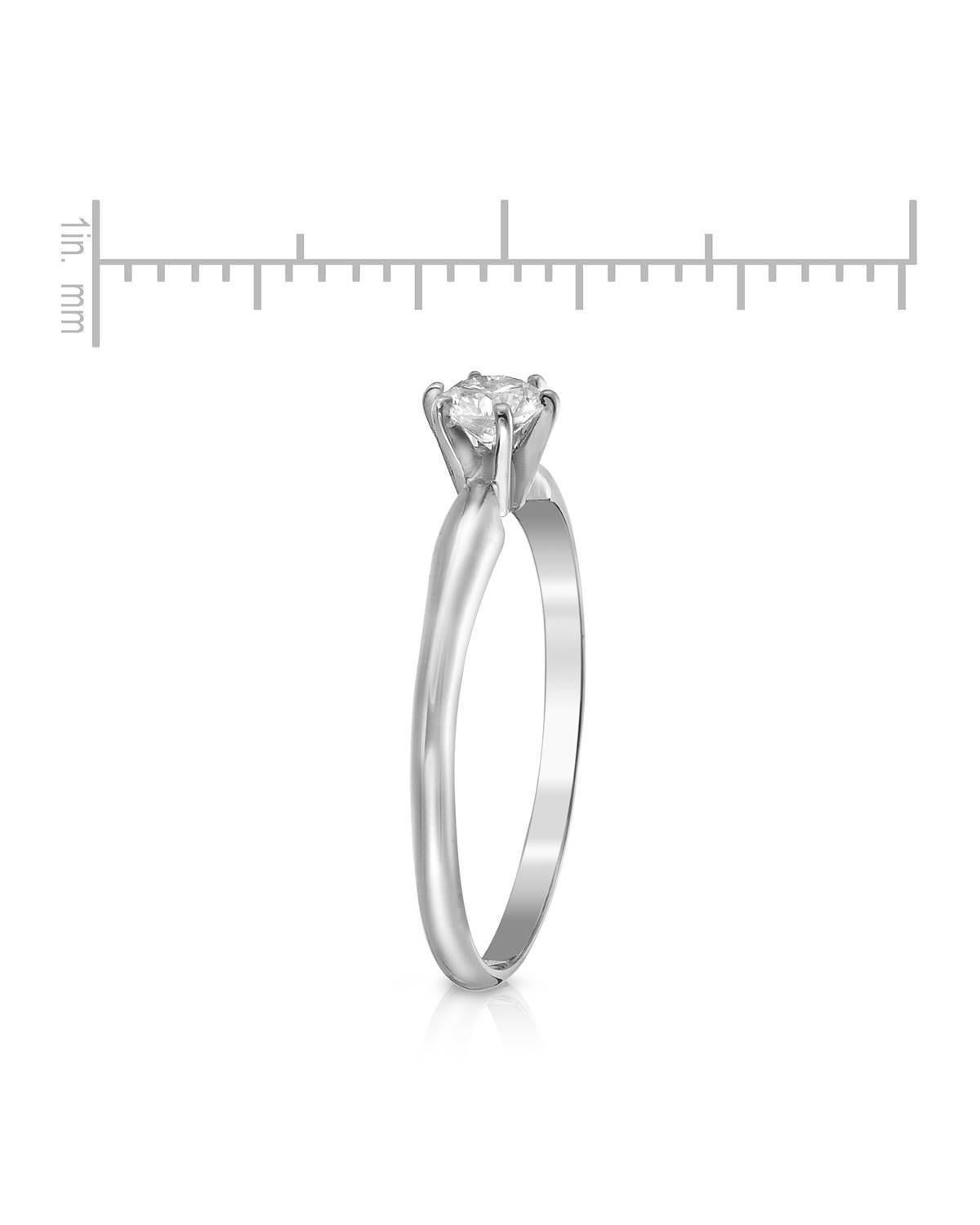 Splendid 0.25 Carats Diamond 14K Solid White Gold Ring

Suggested Replacement Value: Approx. $1,900.00

Stamped: 14K

Total Round Cut Diamond Weight: Approx. 0.25 Carats (color H / Clarity SI1)

Diamond Treatment: None

Ring size: 6.5 (we offer free