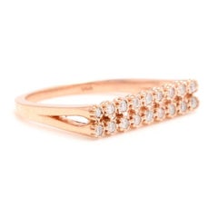 Splendid 0.25 Carat Natural Diamond 14 Karat Solid Rose Gold Ring