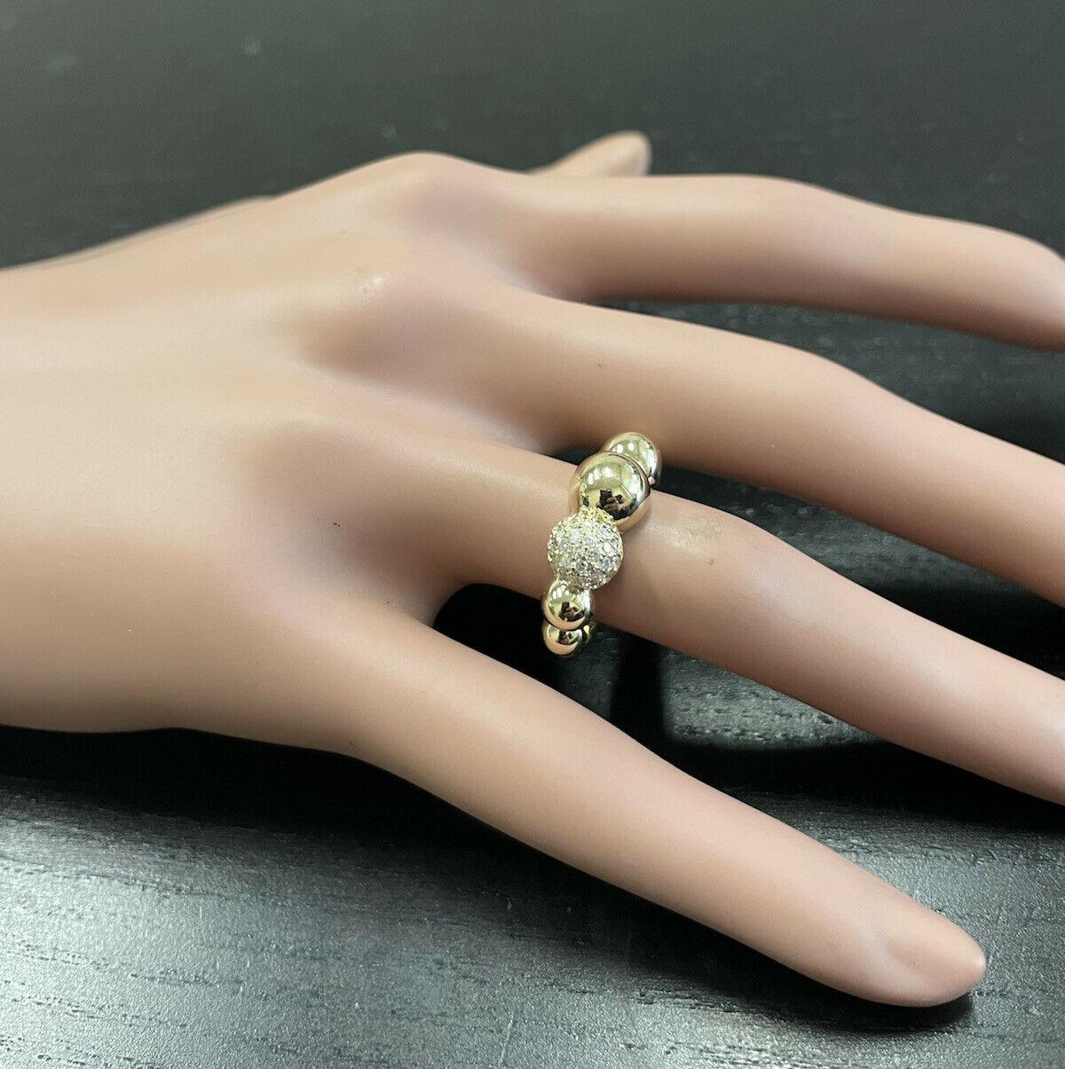 Splendid 0.32 Carats Natural Diamond 14K Solid Yellow Gold Ring For Sale 1