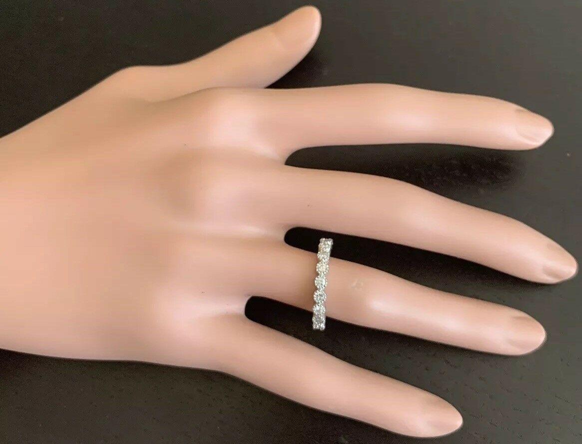 Women's Splendid 0.40 Carat Natural Diamond 14 Karat Solid White Gold Ring For Sale