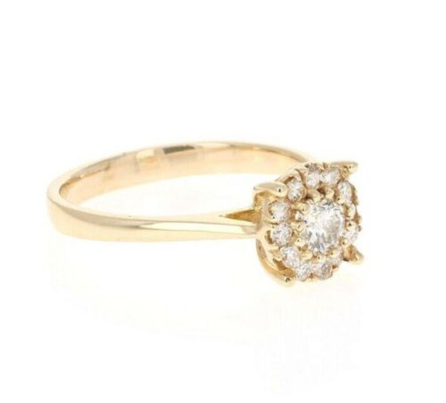 Splendid 0.45 Carats Natural Diamond 14K Solid Yellow Gold Band Ring

Suggested Replacement Value: Approx. $3,500.00

Stamped: 14K

Total Natural Round Cut Diamonds Weight: Approx. 0.45 Carats (color G-H / Clarity SI1-SI2)

Center Diamond is Approx.