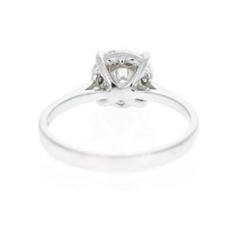 Prächtiger 0,45 Karat natürlicher Diamant 14 Karat massiver Weißgold-Ring (Rosenschliff) im Angebot