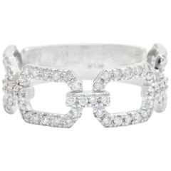 Splendid 0.50 Carat Natural Diamond 14 Karat Solid White Gold Ring