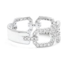 Splendid 0.50 Carat Natural Diamond 14 Karat Solid White Gold Ring