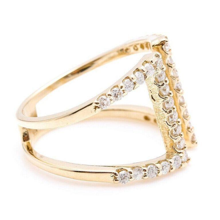 Rose Cut Splendid 0.60 Carat Natural Diamond 14 Karat Solid Yellow Gold Ring For Sale