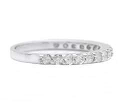 Splendid 0.65 Carats Natural Diamond 14K Solid White Gold Ring