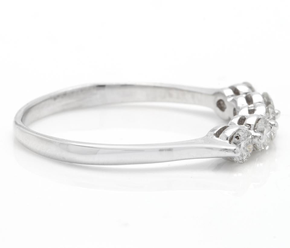 Rose Cut Splendid 0.90 Carat Natural Diamond 14 Karat Solid White Gold Ring For Sale
