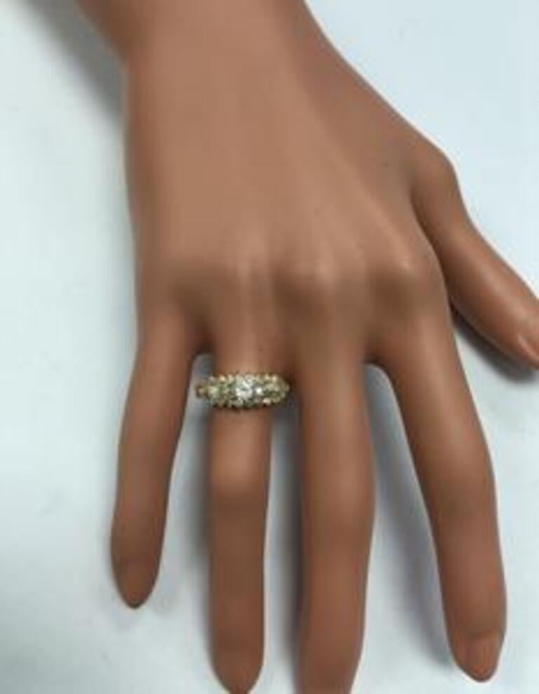 Splendid 1.00 Carat Natural Diamond 14 Karat Solid Yellow Gold Ring For Sale 5