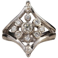 Splendid 1.00 Carat Natural VS1 Diamond 14 Karat Solid White Gold Ring