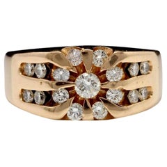 Splendido anello in oro giallo massiccio 14 carati con diamante naturale VS2 da 1,00 carati