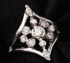 Splendid 1.00 Carat Natural VS1 Diamond 14 Karat Solid White Gold Ring