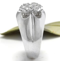 Splendid 1.05 Carat Natural Diamond 14 Karat Solid White Gold Eternity Ring