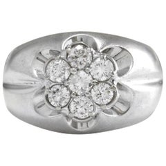 Splendid 1.05 Carat Natural Diamond 14 Karat Solid White Gold Eternity Ring