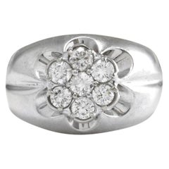 Splendid 1.05 Carat Natural Diamond 14 Karat Solid White Gold Eternity Ring