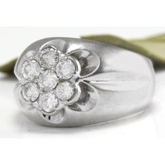 Splendid 1.05 Carat Natural Diamond 14 Karat Solid White Gold Eternity Ring