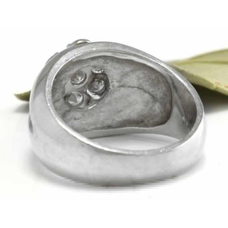 Rose Cut Splendid 1.05 Carat Natural Diamond 14 Karat Solid White Gold Eternity Ring For Sale