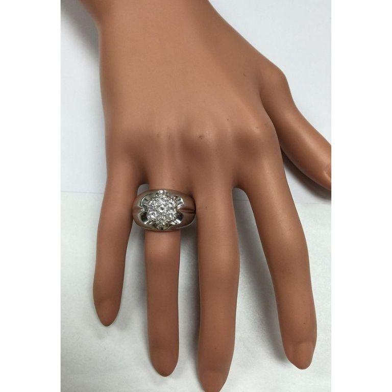 Splendid 1.05 Carat Natural Diamond 14 Karat Solid White Gold Eternity Ring For Sale 3