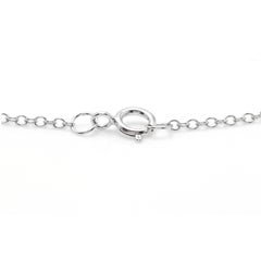 Splendid 14 Karat Solid White Gold Chain Necklace