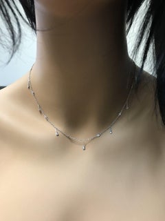 Splendid 14k Solid White Gold Chain Necklace