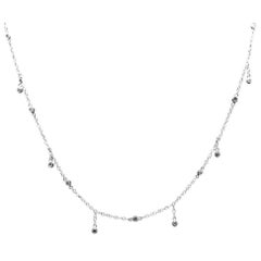 Prächtige 14k Massivweißgold Kette Halskette
