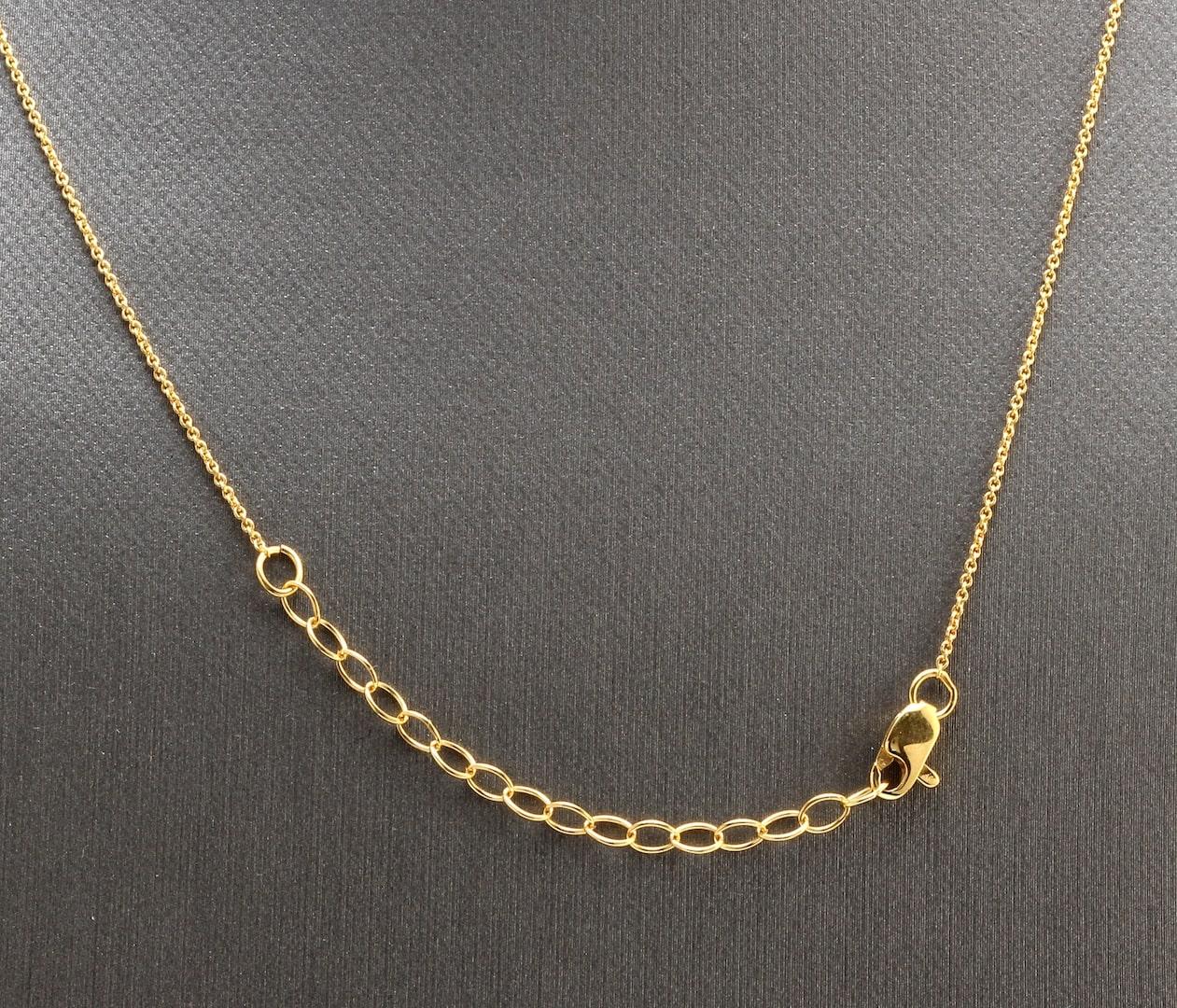 Mixed Cut Splendid 14k Solid Yellow Gold Infinity Necklace with Natural Diamond Accent For Sale