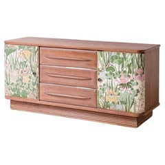 Splendid 1930's oak cabinet with four drawers by Guglielmo Pecorini