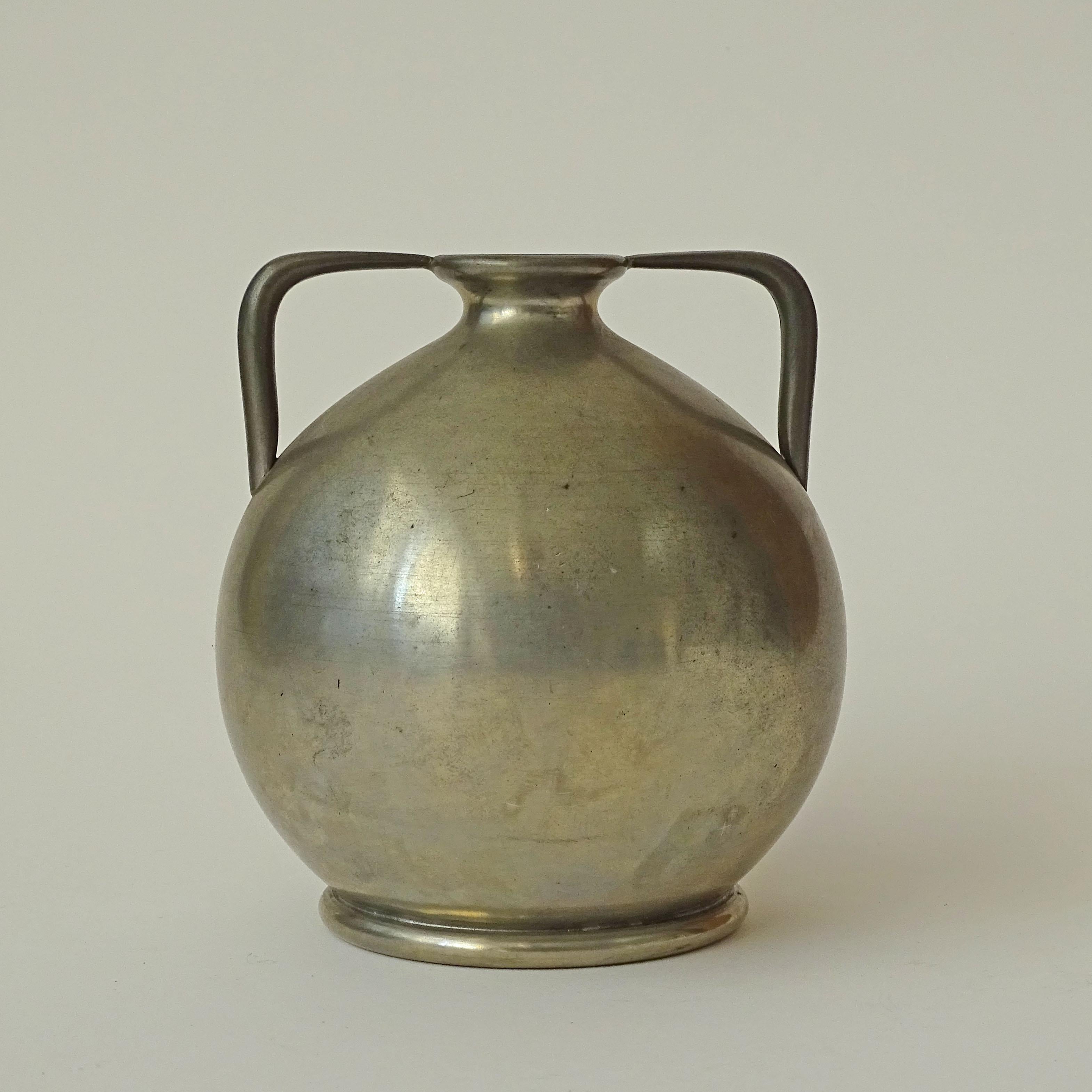 Mid-Century Modern Splendid 20th Century Pewter Soliflor Vase For Sale