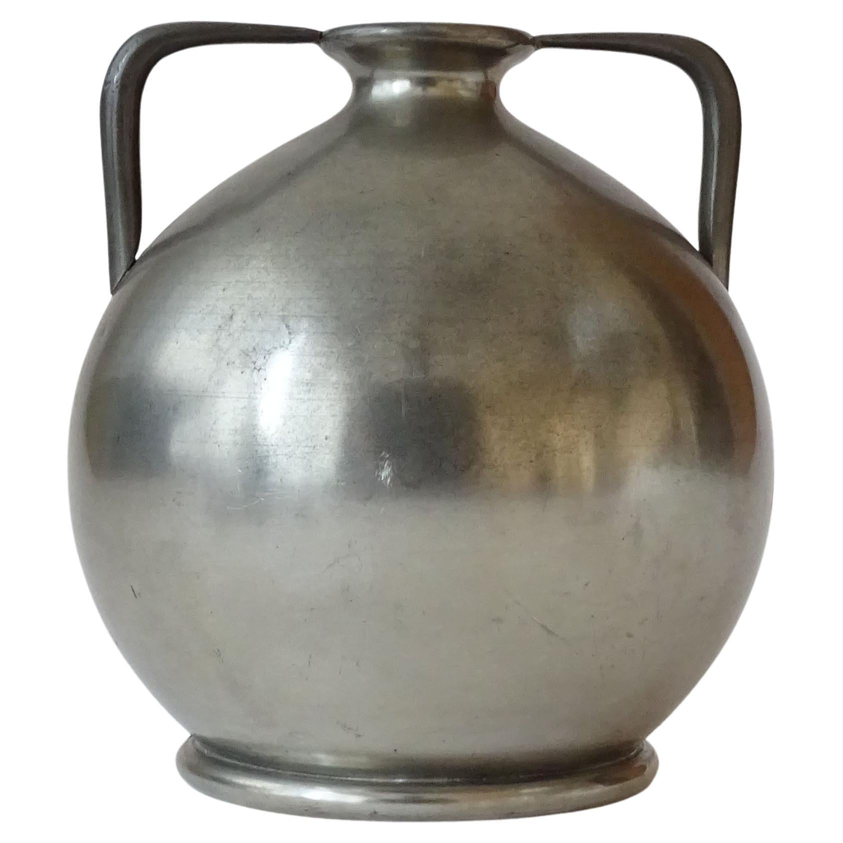Splendid 20th Century Pewter Soliflor Vase For Sale