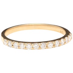 Splendid .35 Carat Natural Diamond 14 Karat Solid Yellow Gold Ring