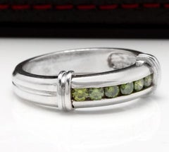 Prächtiger .50 Karat natürlicher VS-Diamant 14 Karat massiver Weißgold Ring