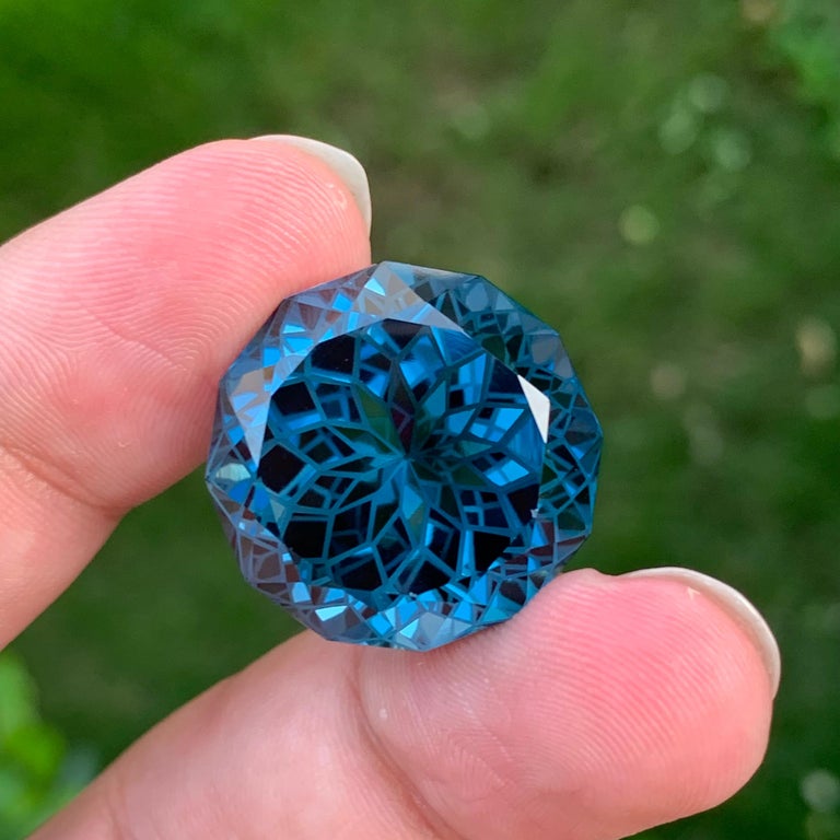 Topaze Bleue Naturelle Du Brésil – 2,63 Carats, Ovale, Transparente, Traitée Par Irradiation
