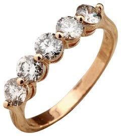 Prächtiger .90 Karat natürlicher VS1 Diamant 14 Karat massiver Gelbgold Ring