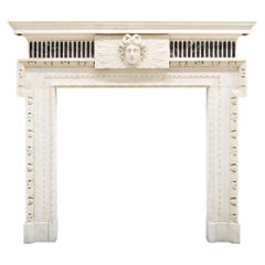 Splendid Antique Carved Marble Chimneypiece  William Kent