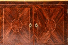 Splendid antique napolitan two-door cabinet in veneered wood