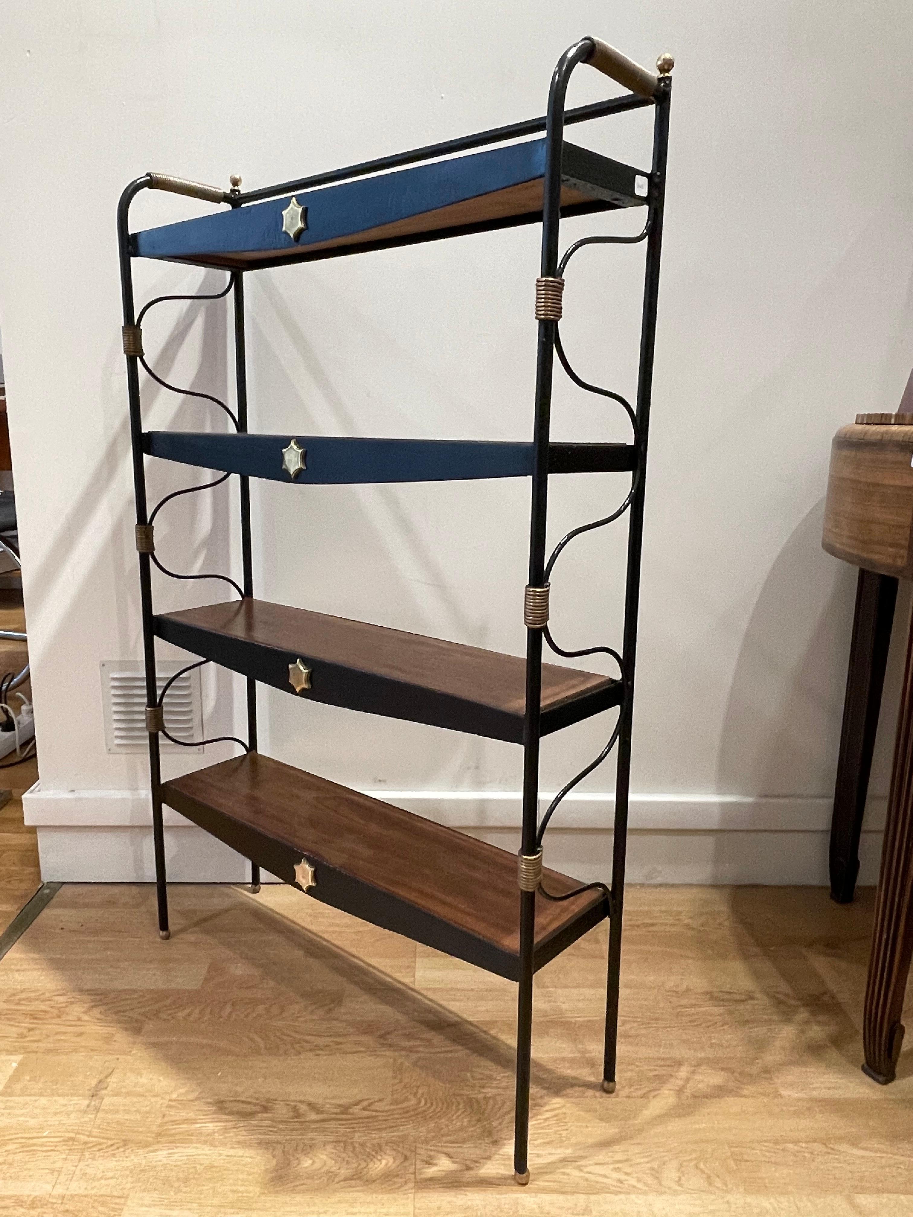 Mid-20th Century Splendid bookcase  by Jacques Adnet, 1955, France For Sale