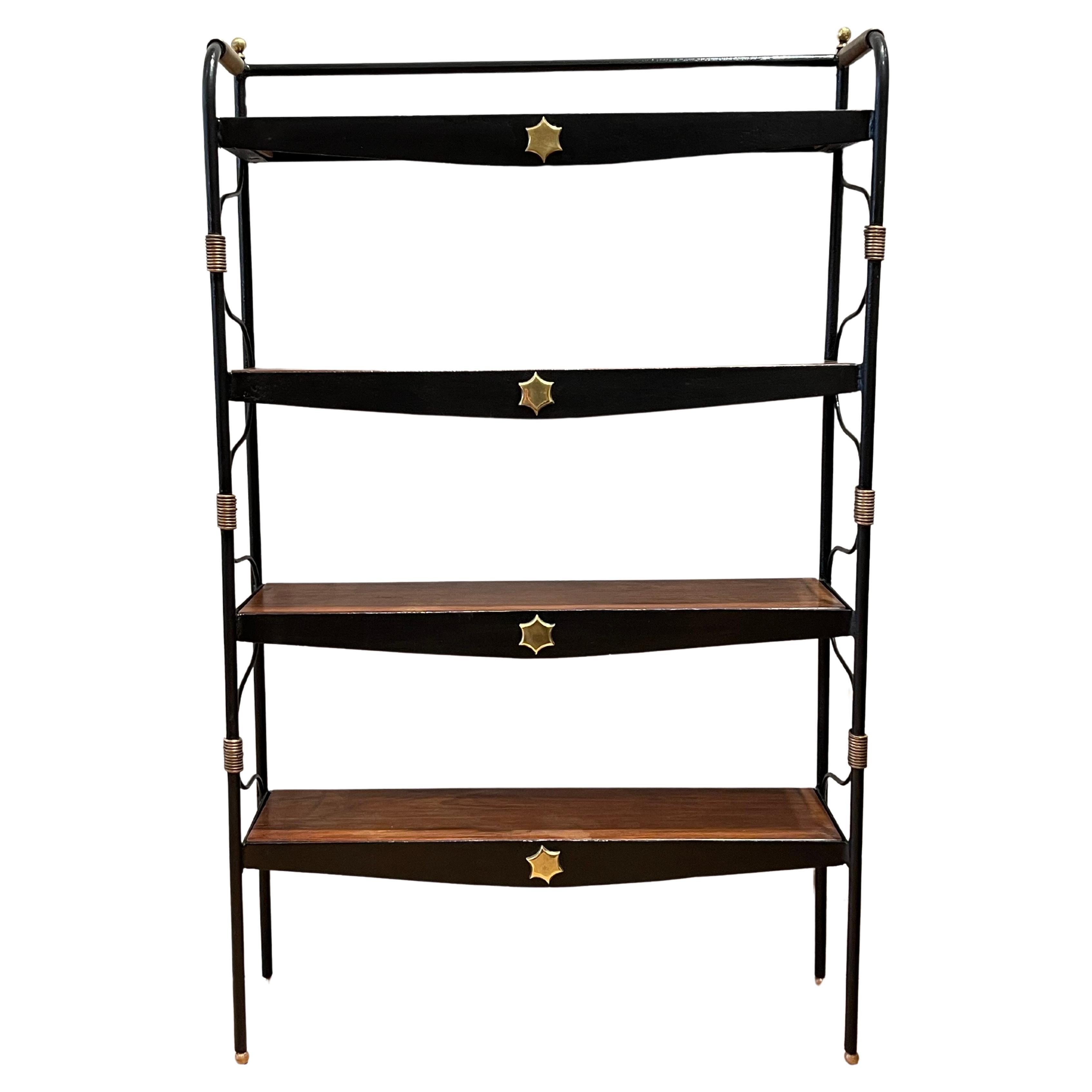 Splendid bookcase  by Jacques Adnet, 1955, France For Sale
