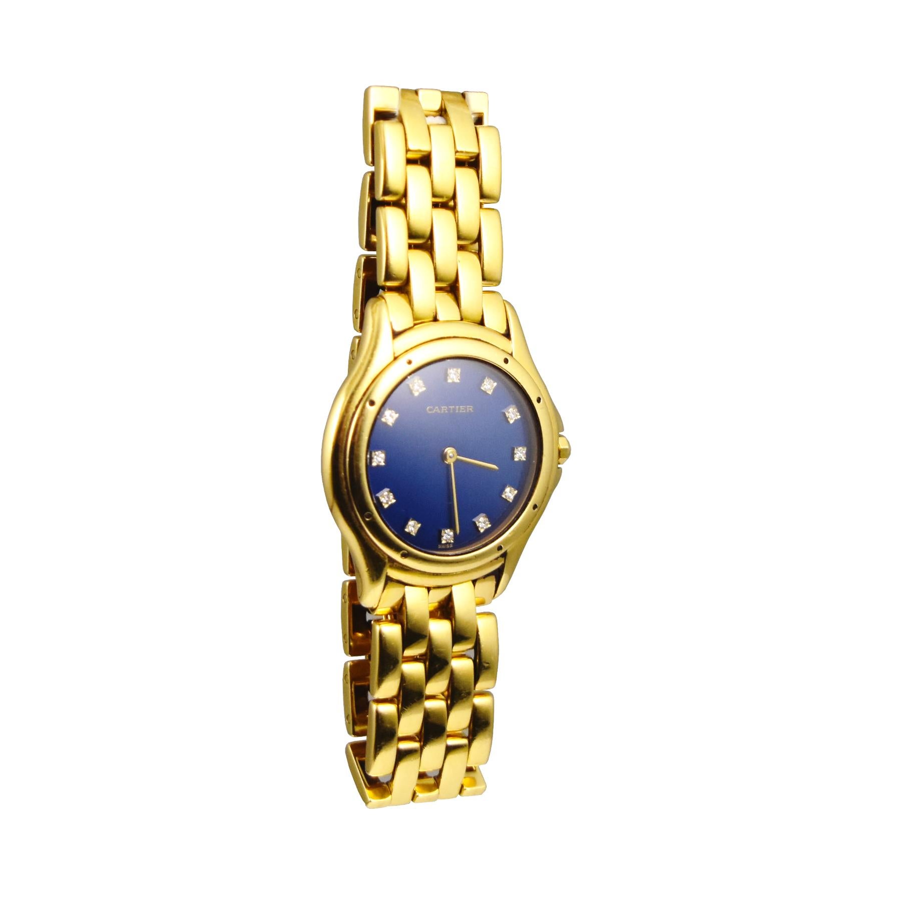 blue diamond cartier watch