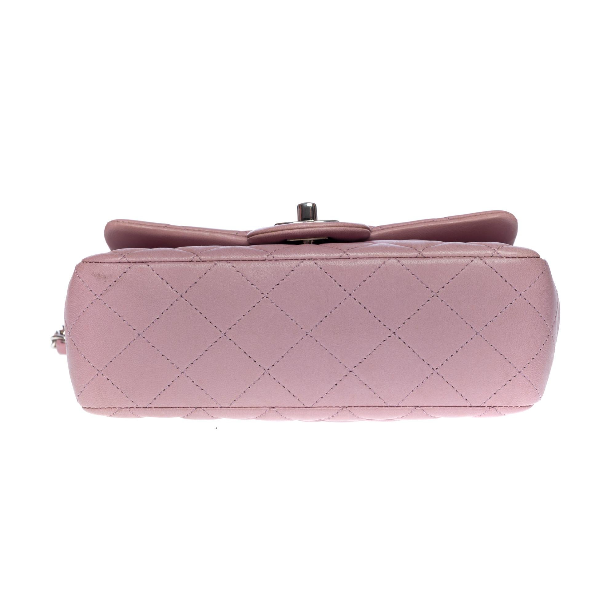 Splendid Chanel Timeless Mini Flap bag in lilac quilted lambskin leather, SHW 6