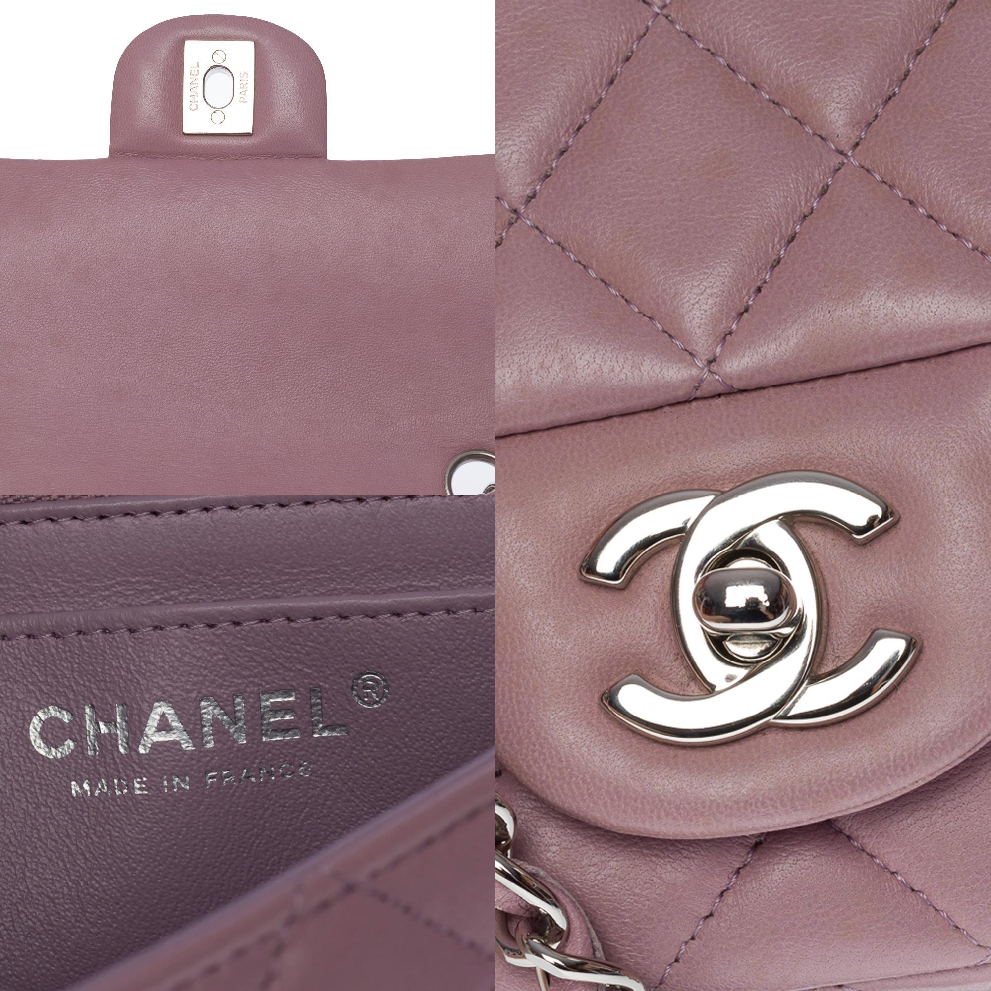 Splendid Chanel Timeless Mini Flap bag in lilac quilted lambskin leather, SHW 2