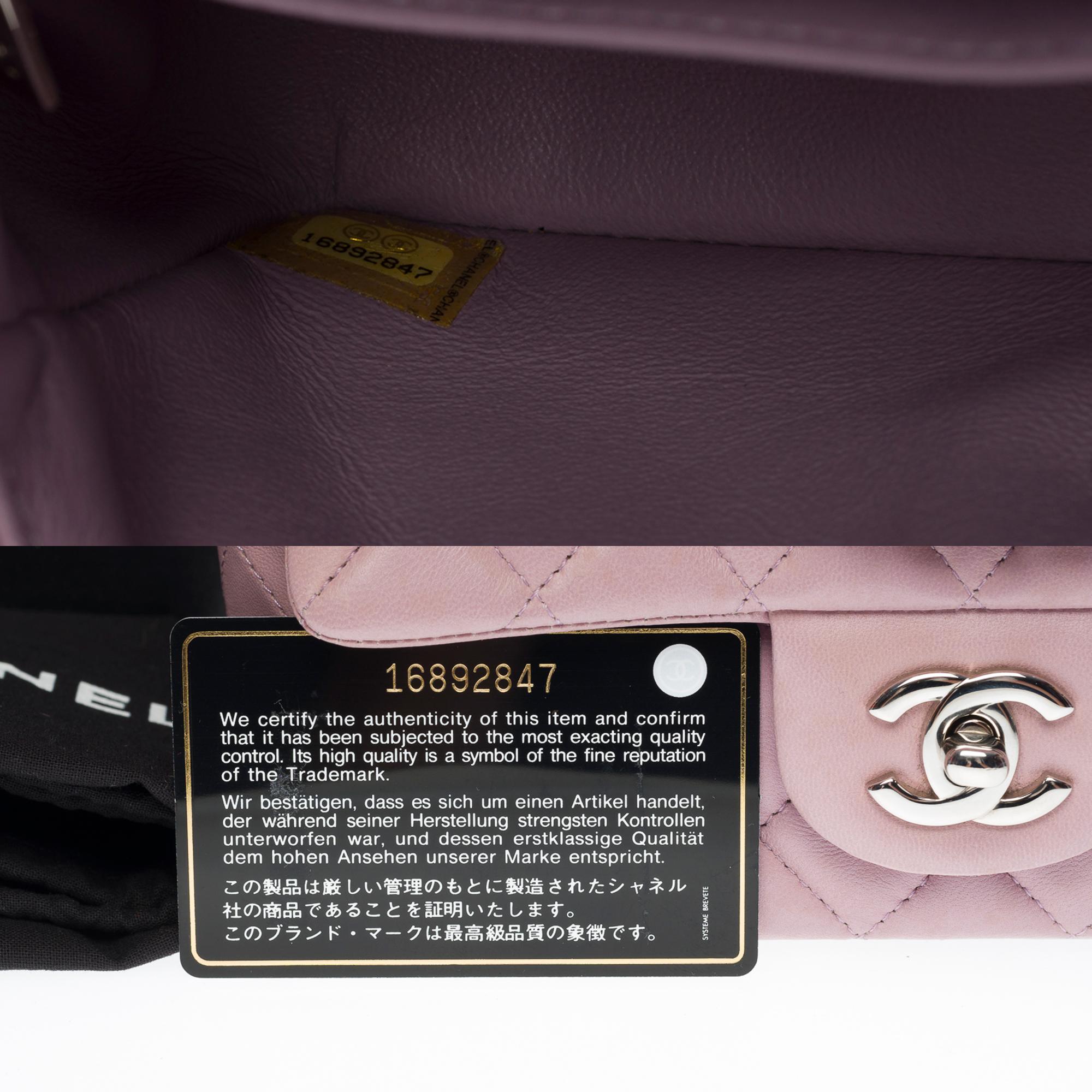 Splendid Chanel Timeless Mini Flap bag in lilac quilted lambskin leather, SHW 3