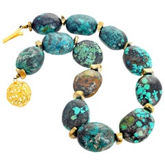 Gemjunky Stunning 19" Chinese Multi-Color Natural Turquoise Necklace