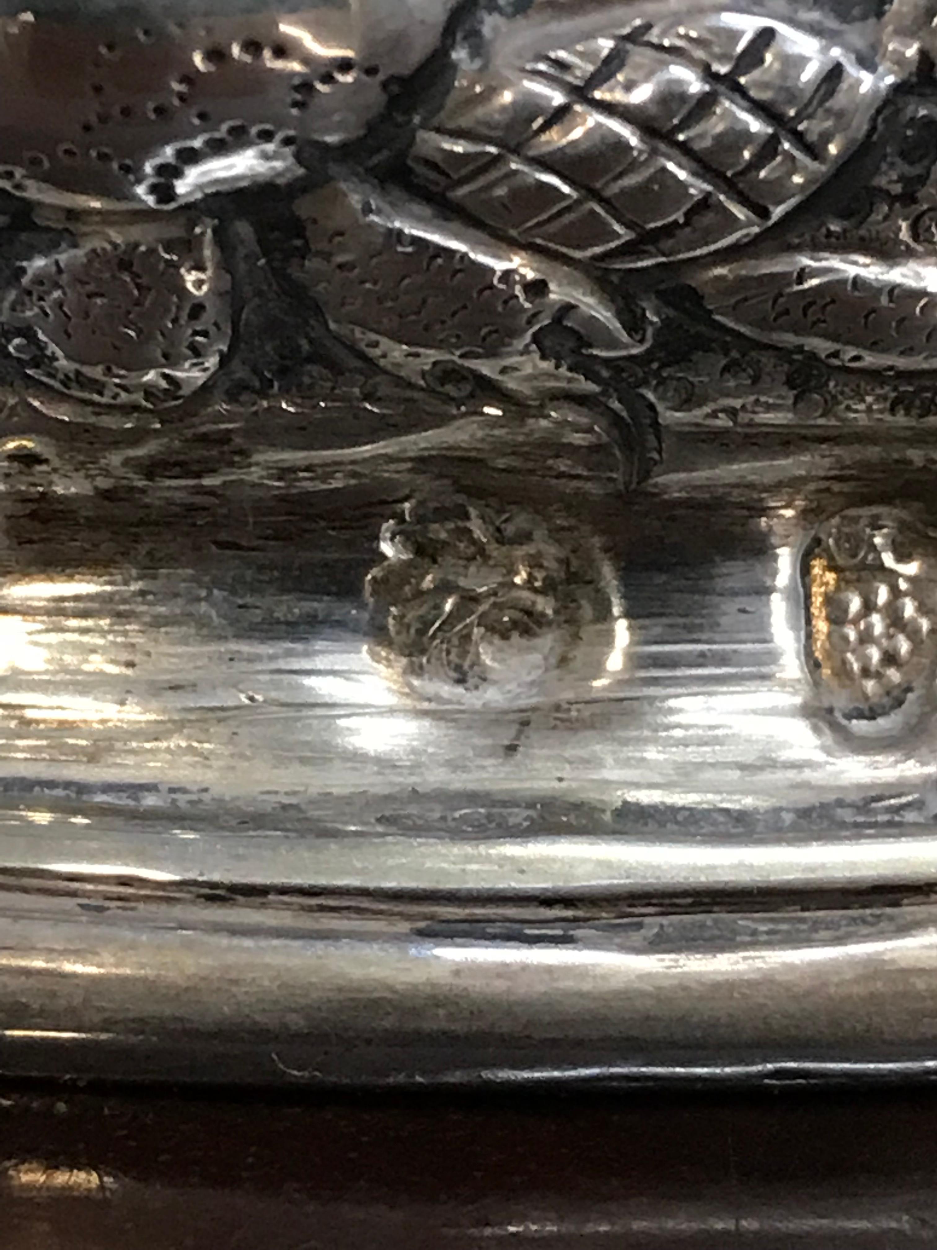 Splendid circa 1820 German Tankard Profusely Carved Cherubs Sterling Silver 15