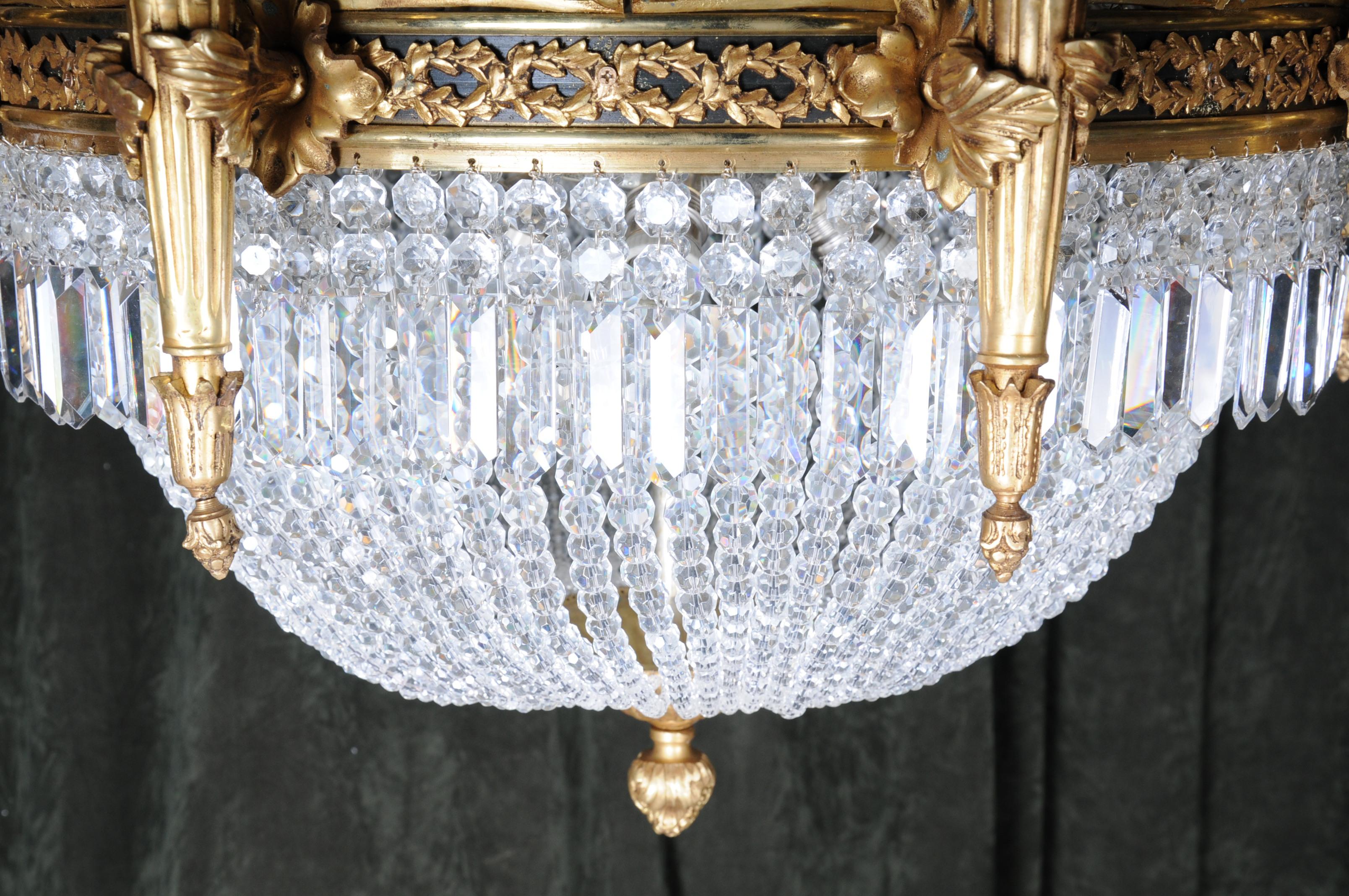Splendid Classicist Ceiling Candelabra/Chandelier Empire Style For Sale 2