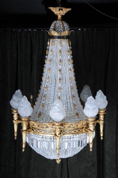 Splendid Classicist Ceiling Candelabra/Chandelier Empire Style